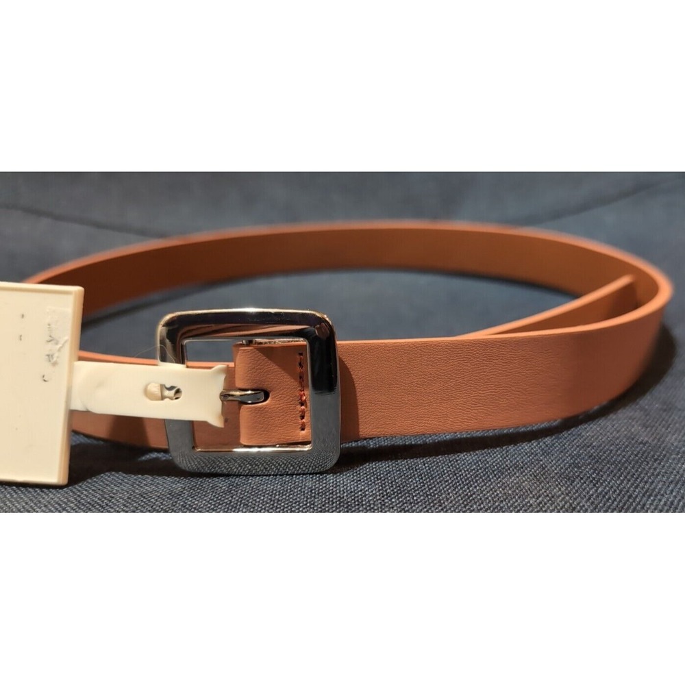 Women's Chunky Center Bar Belt - A New Day Apricot Orange - size XXL